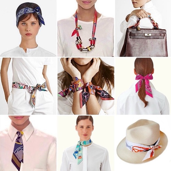 Authentic NEW Hermes twilly silk scarf - Picture 14 of 16